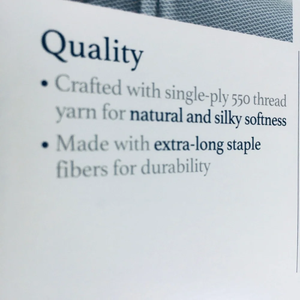 new Outlined Floral Cornflower Charter Club Solid 550 TC Cotton KING Sheet Set - Picture 7 of 12